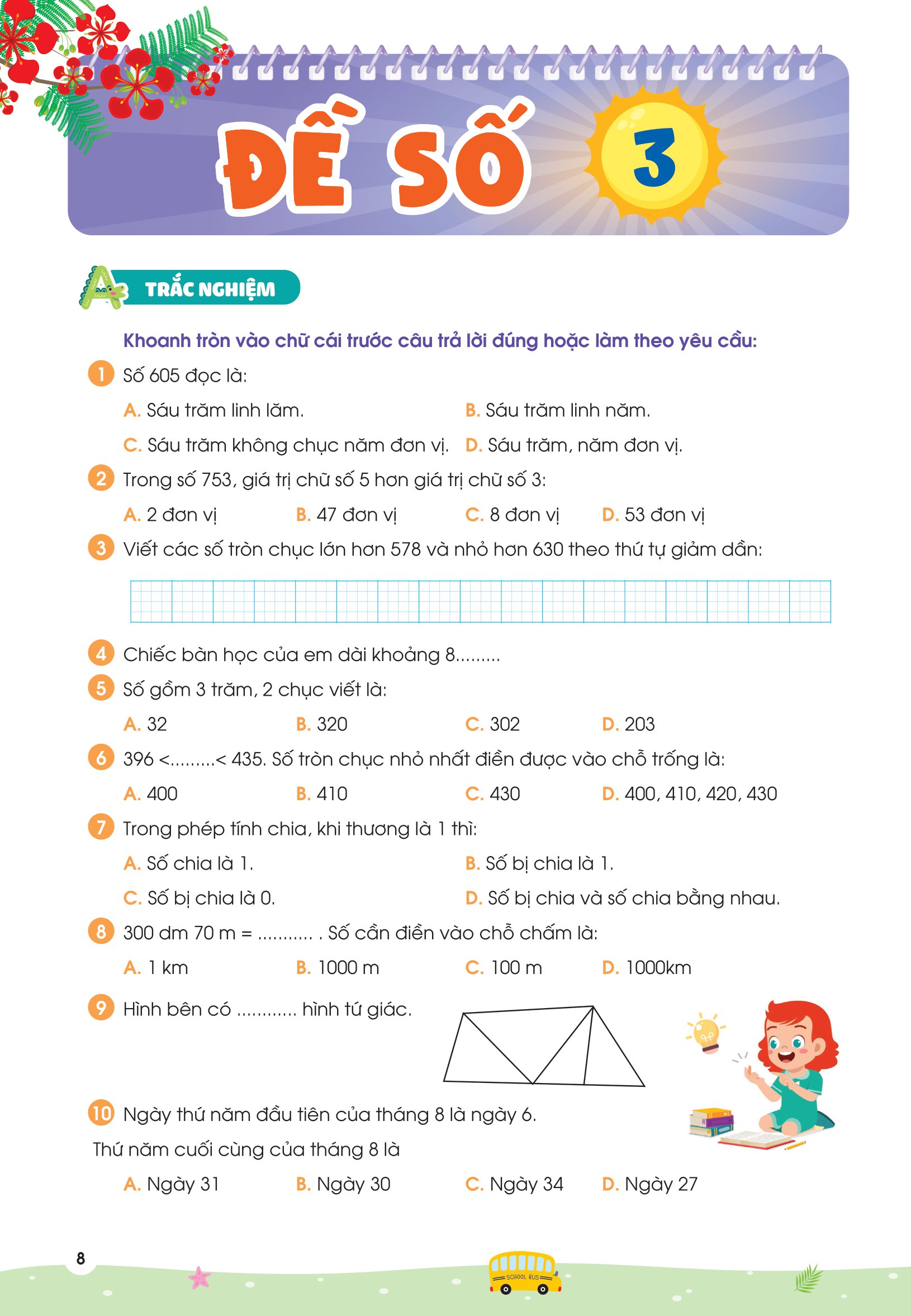 phiếu ôn hè toán lớp 2 - Ảnh 9