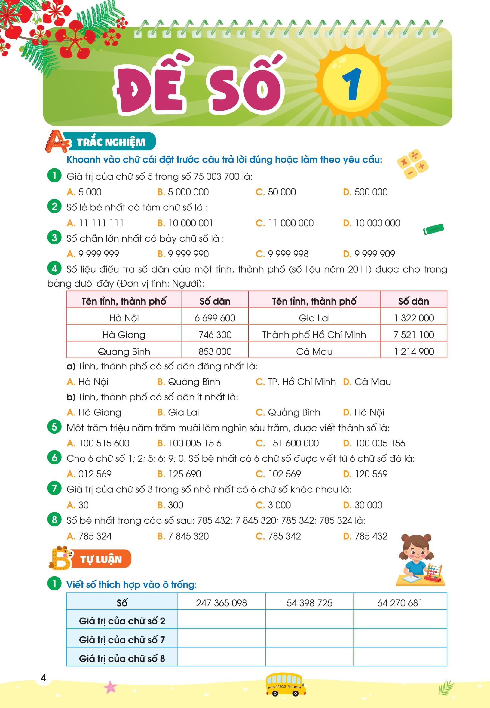Phiếu Ôn Hè Toán Lớp 4 - Ảnh 5