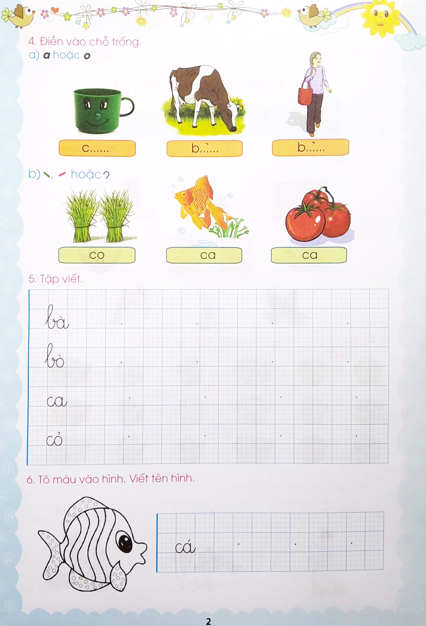 phiếu ôn tập cuối tuần môn tiếng việt lớp 1 (bộ sách chân trời sáng tạo) - Ảnh 4