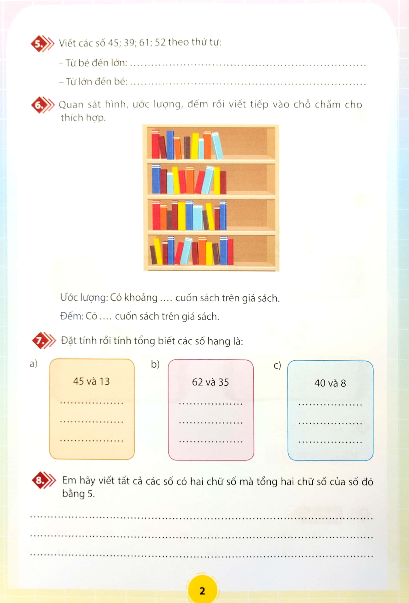 phiếu ôn tập cuối tuần - môn toán - lớp 2 - chân trời sáng tạo (2023) - Ảnh 4