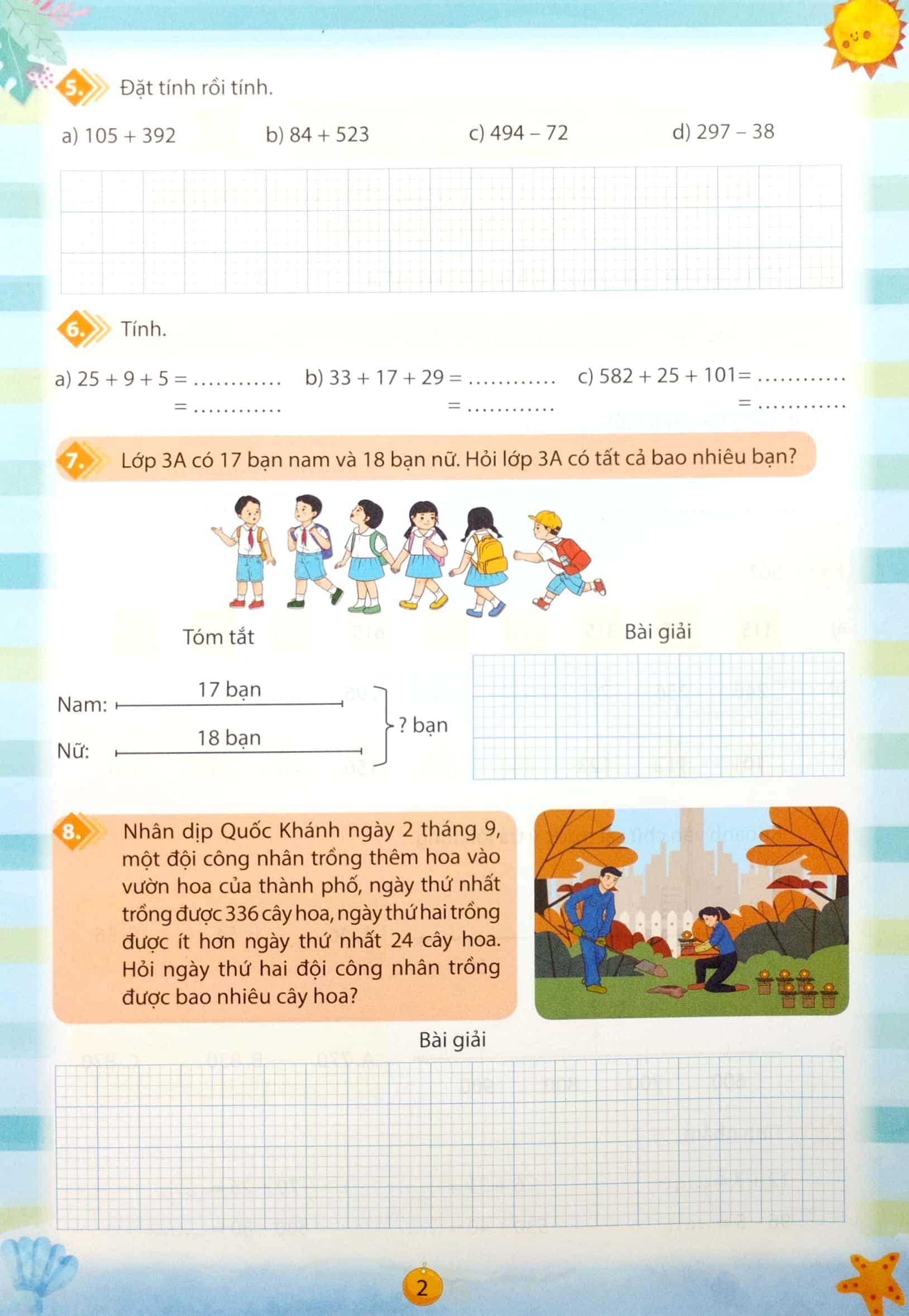 phiếu ôn tập cuối tuần - môn toán - lớp 3 - chân trời sáng tạo (2023) - Ảnh 4