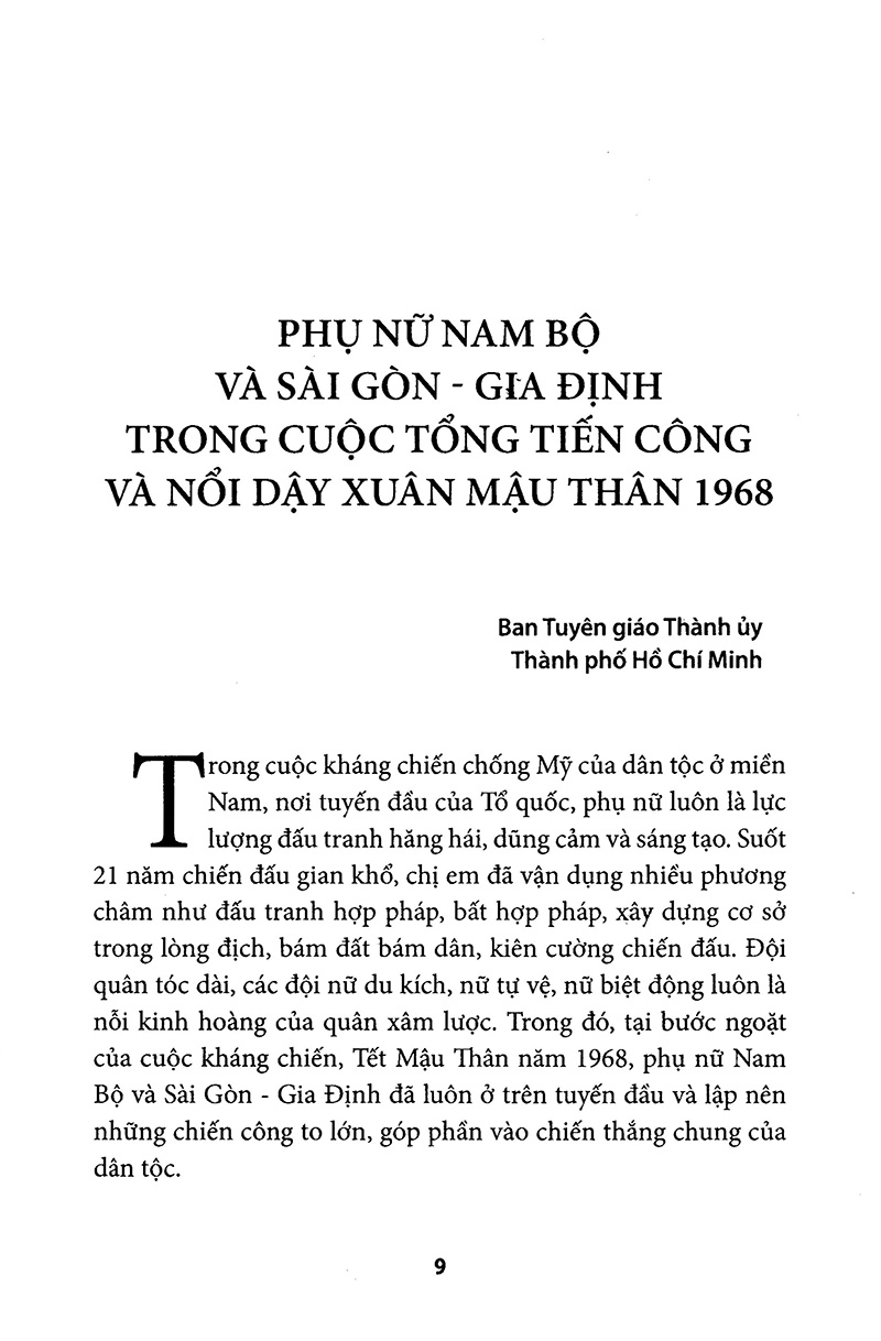 phụ nữ sài gòn gia định và nam bộ trong cuộc tổng tiến công và nổi dậy xuân mậu thân 1968 - Ảnh 3