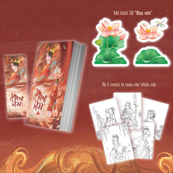 phụng nhãn - bản đặc biệt - tặng kèm bookmark trong 1 mặt + bộ mô hình 3d “hẹn ước” + bộ postcard 5 tranh tô màu nhân vật