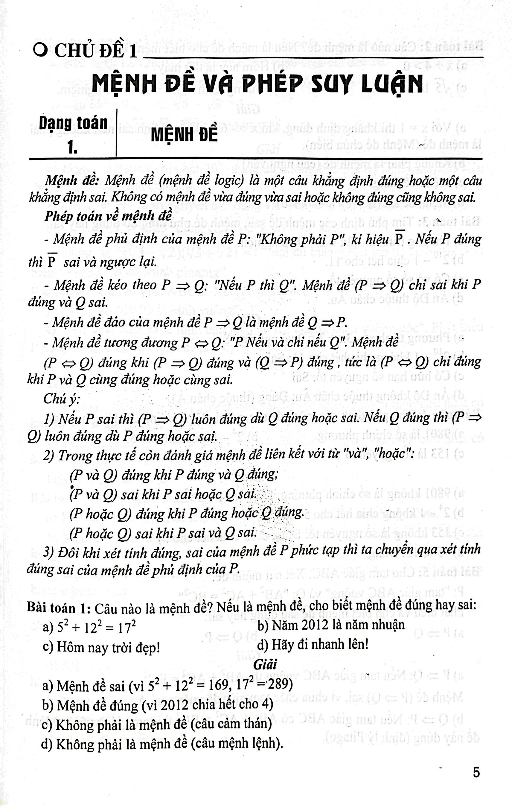 phương pháp giải các chủ đề căn bản đại số 10 (biên soạn theo chương trinh gdpt mới) (dùng chung cho các bộ sgk hiện hành) - Ảnh 4