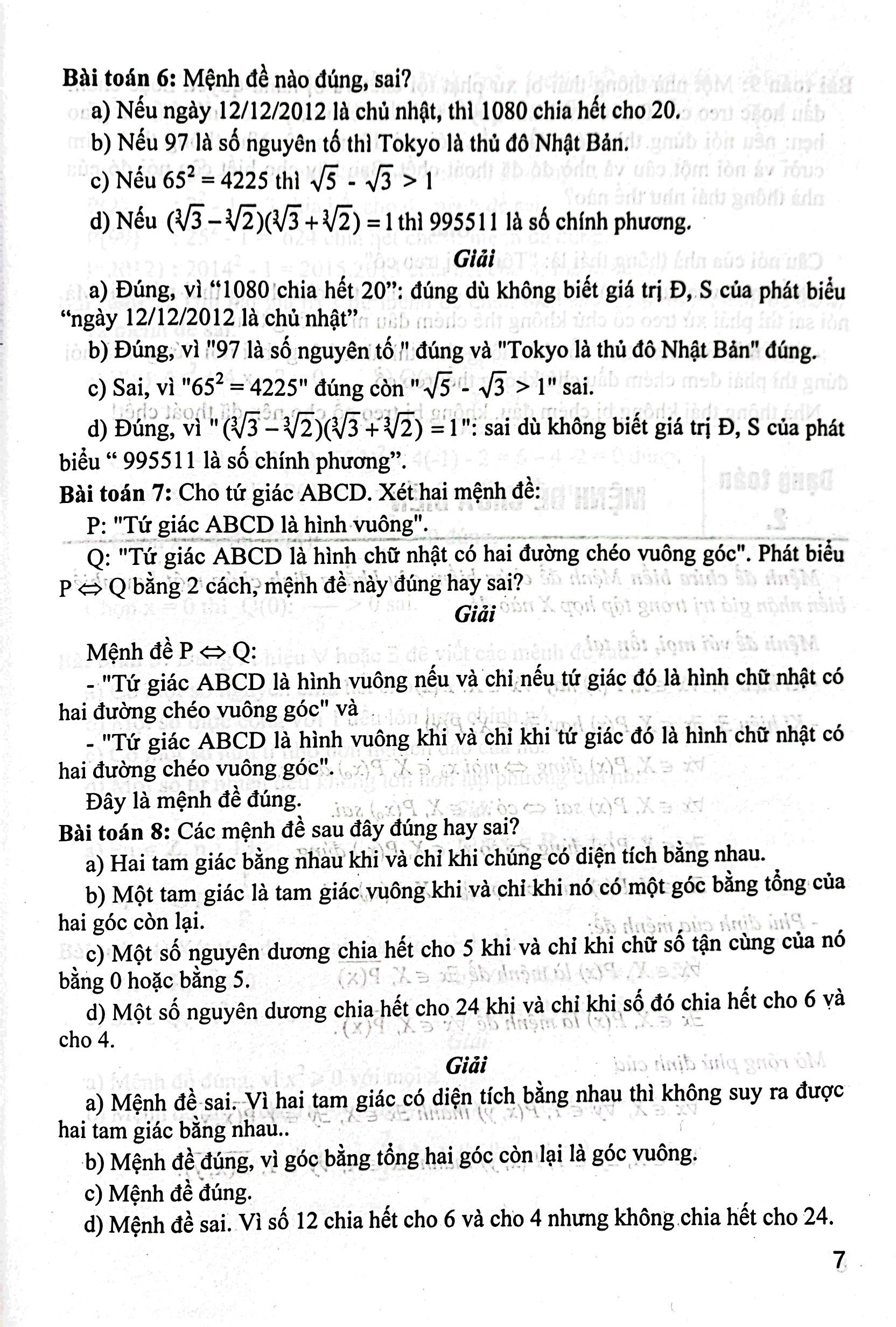 phương pháp giải các chủ đề căn bản đại số 10 (biên soạn theo chương trinh gdpt mới) (dùng chung cho các bộ sgk hiện hành) - Ảnh 6