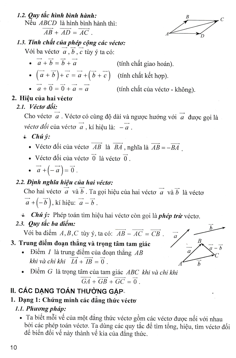 phương pháp giải toán chuyên đề hình học lớp 10 (biên soạn theo chương trình giáo dục phổ thông mới - dùng chung cho các bộ sgk hiện hành) - Ảnh 8