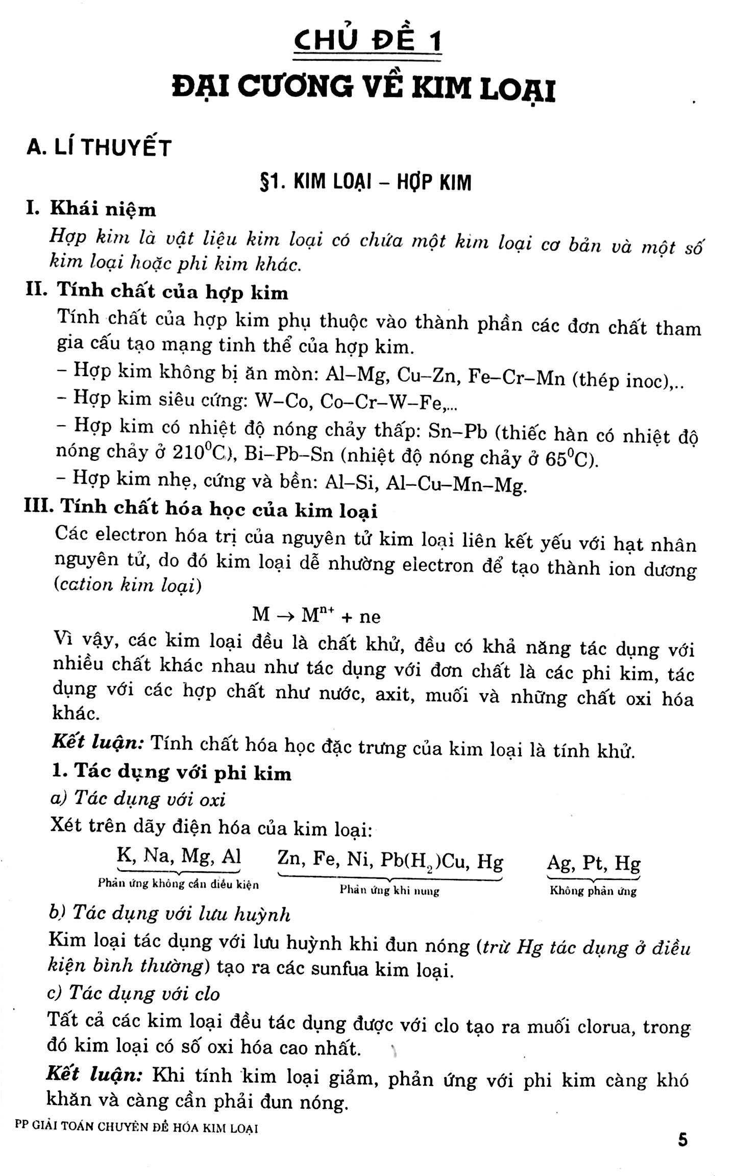 phương pháp giải toán chuyên đề hóa kim loại - Ảnh 2