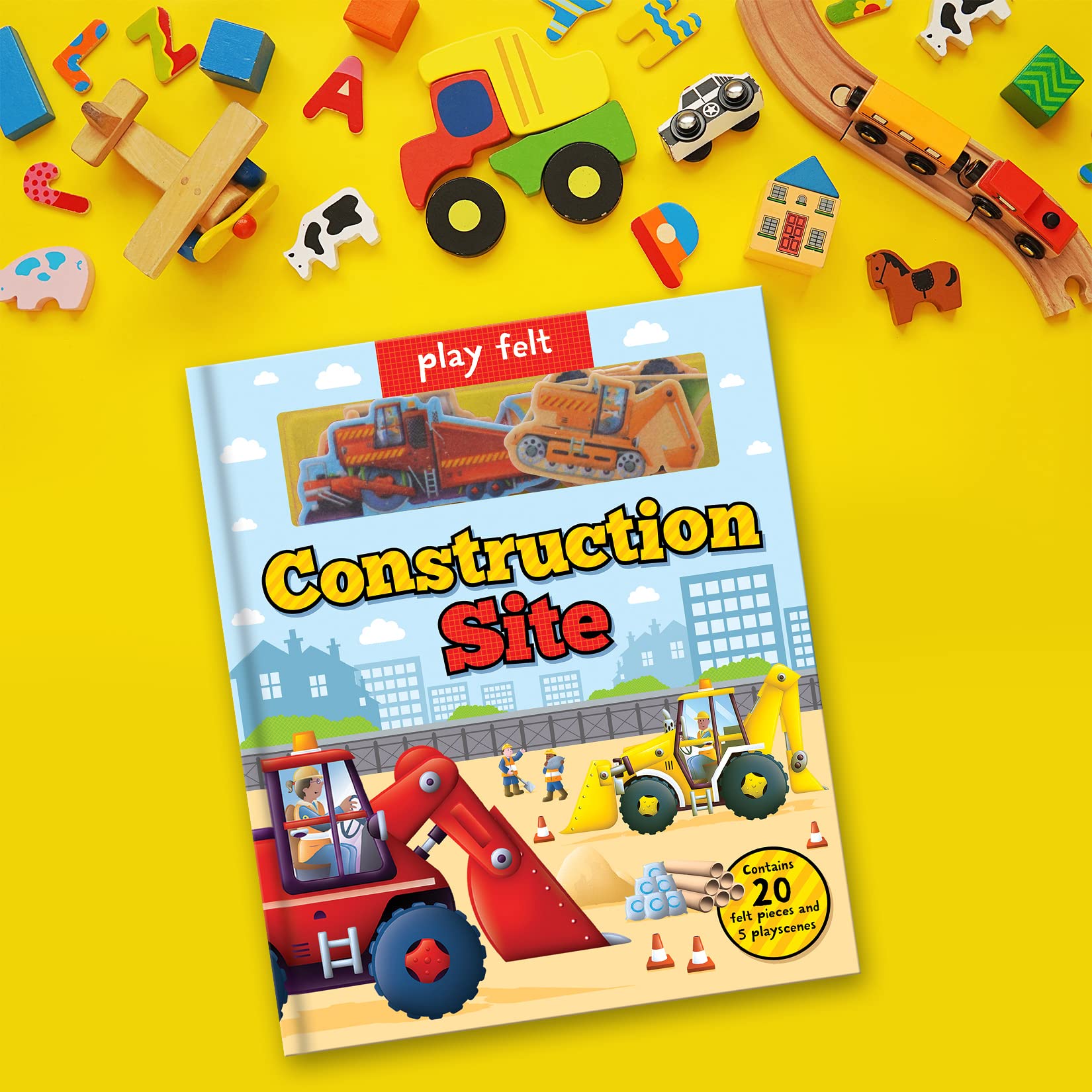play felt - construction site - Ảnh 5