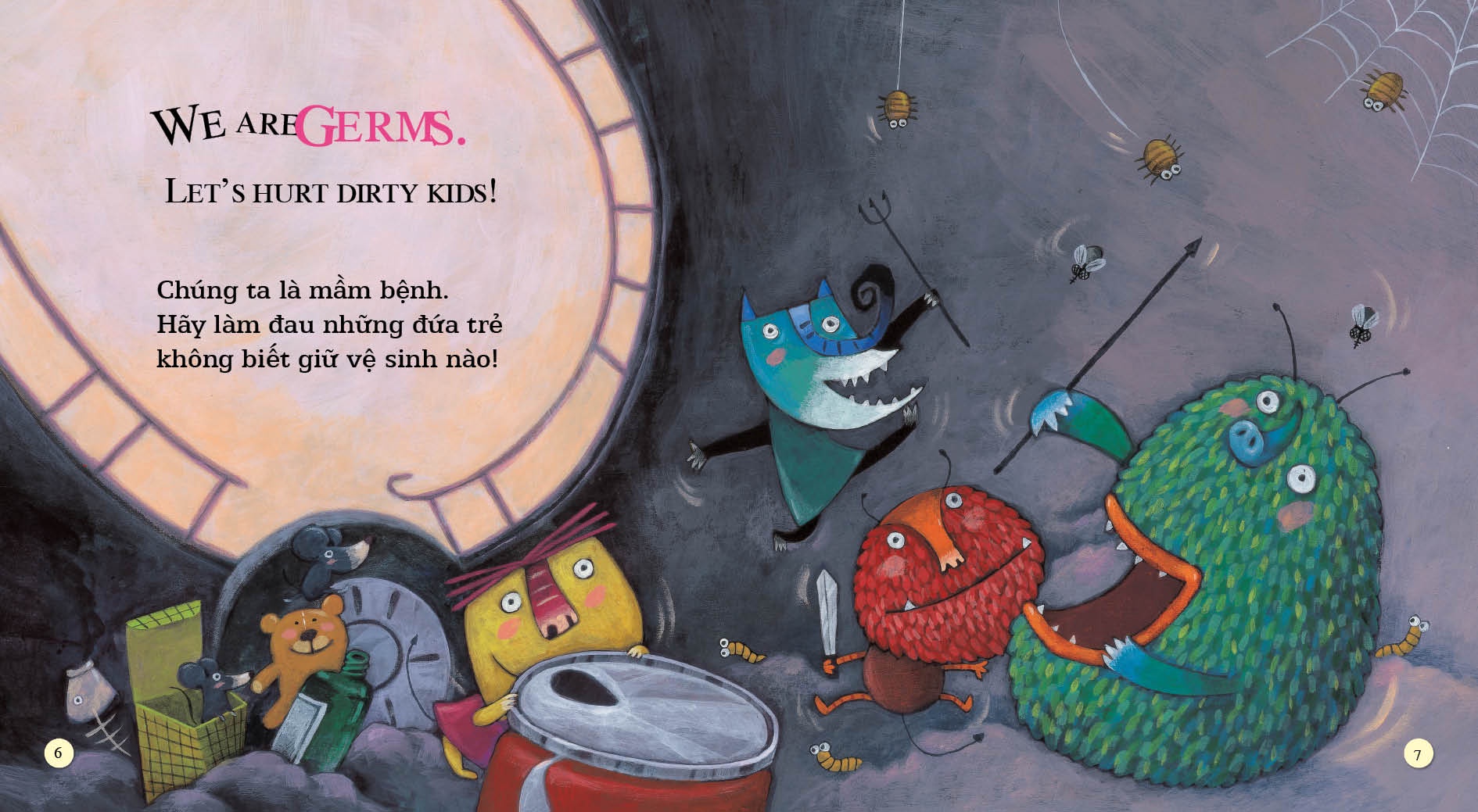 playtime in english - level 2 - busy germs - mầm bệnh bận rộn - Ảnh 4