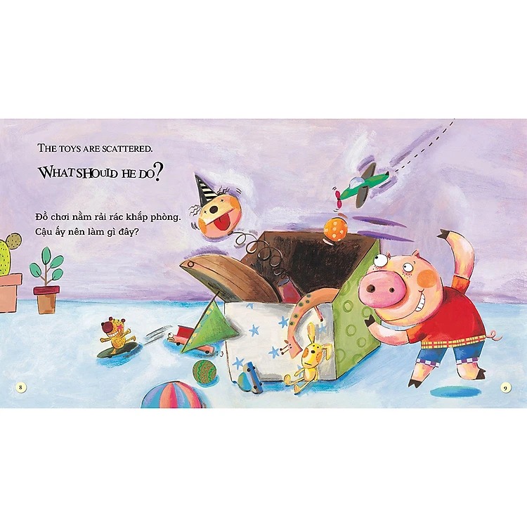 playtime in english - level 4 - little pig's room - căn phòng của lợn con - Ảnh 5