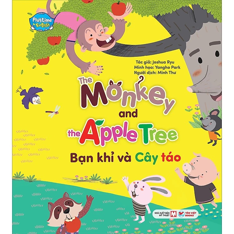 playtime in english - level 4 - monkey and apple tree - bạn khỉ và cây táo - Ảnh 3