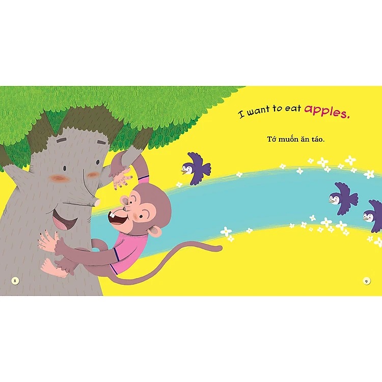 playtime in english - level 4 - monkey and apple tree - bạn khỉ và cây táo - Ảnh 5