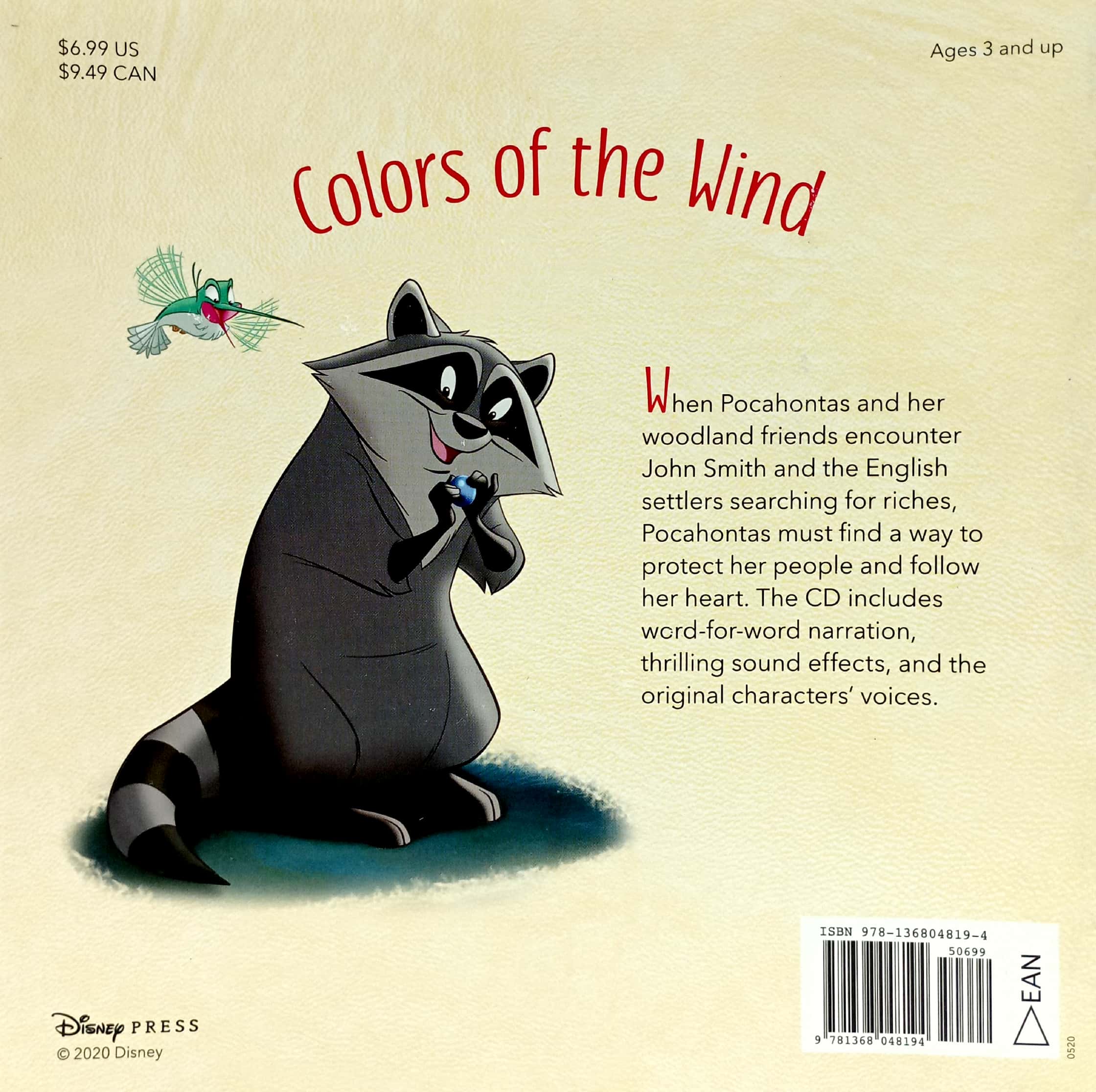 pocahontas read-along storybook and cd - Ảnh 6