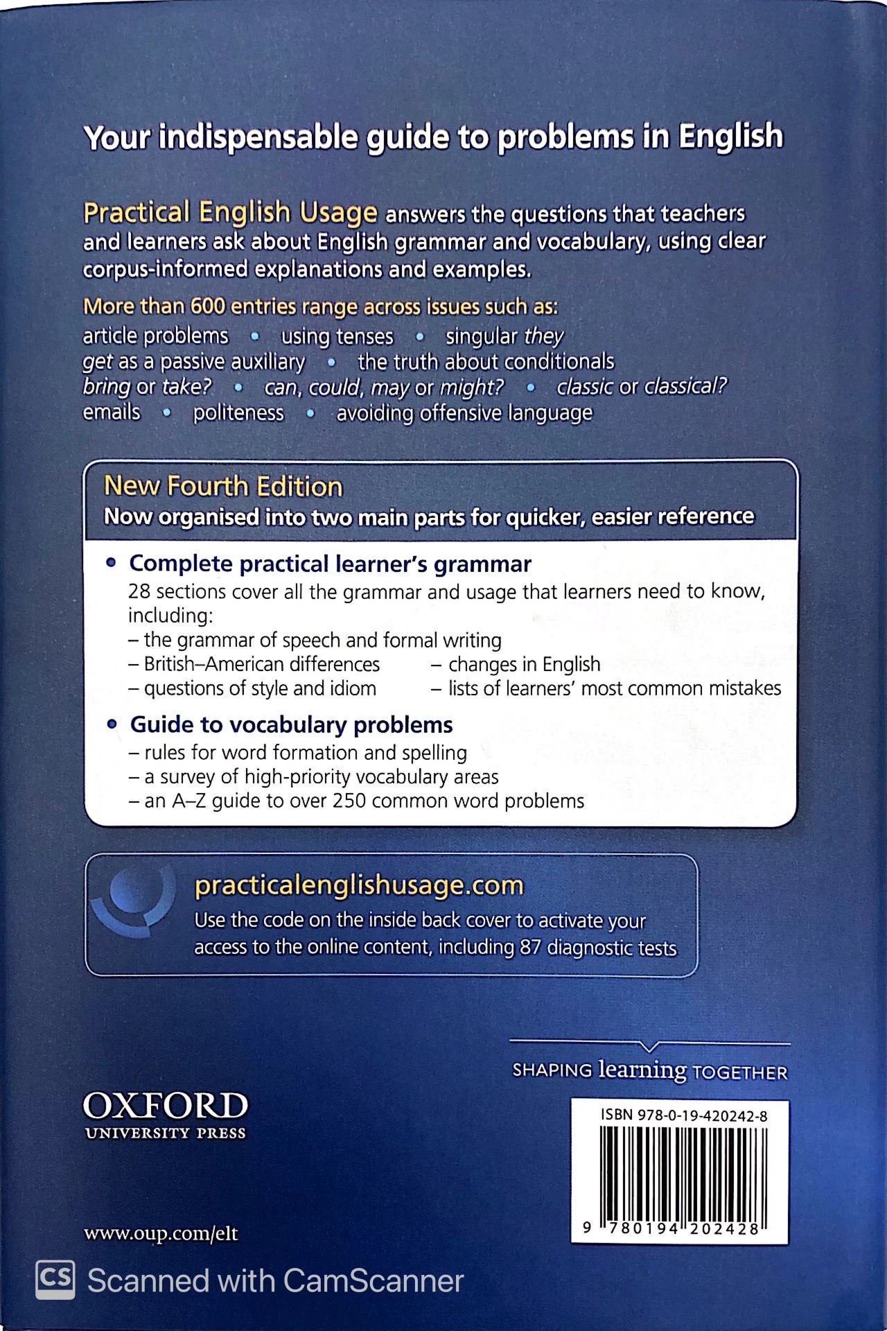practical english usage 4th edition: hardback with online access code pack - Ảnh 9