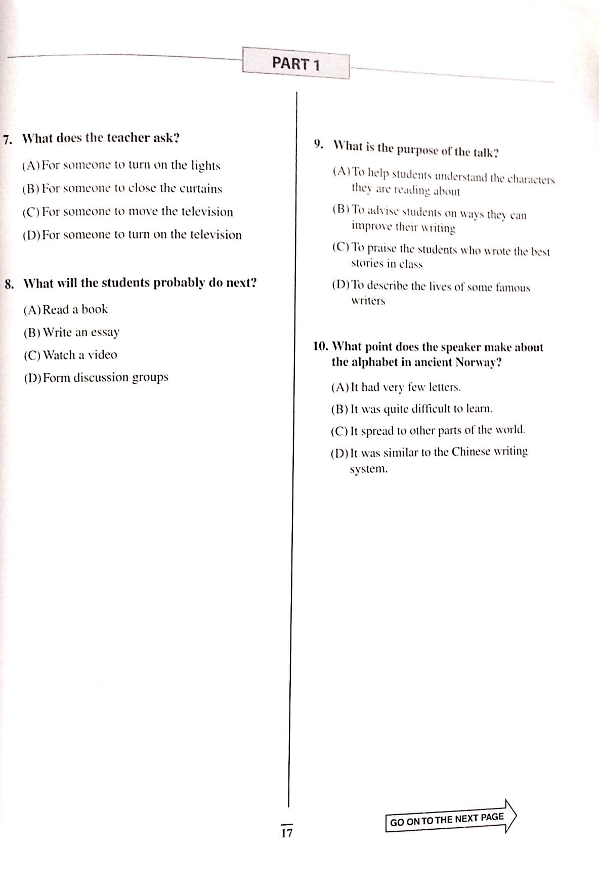 practice test for the toefl junior standard test - Ảnh 8