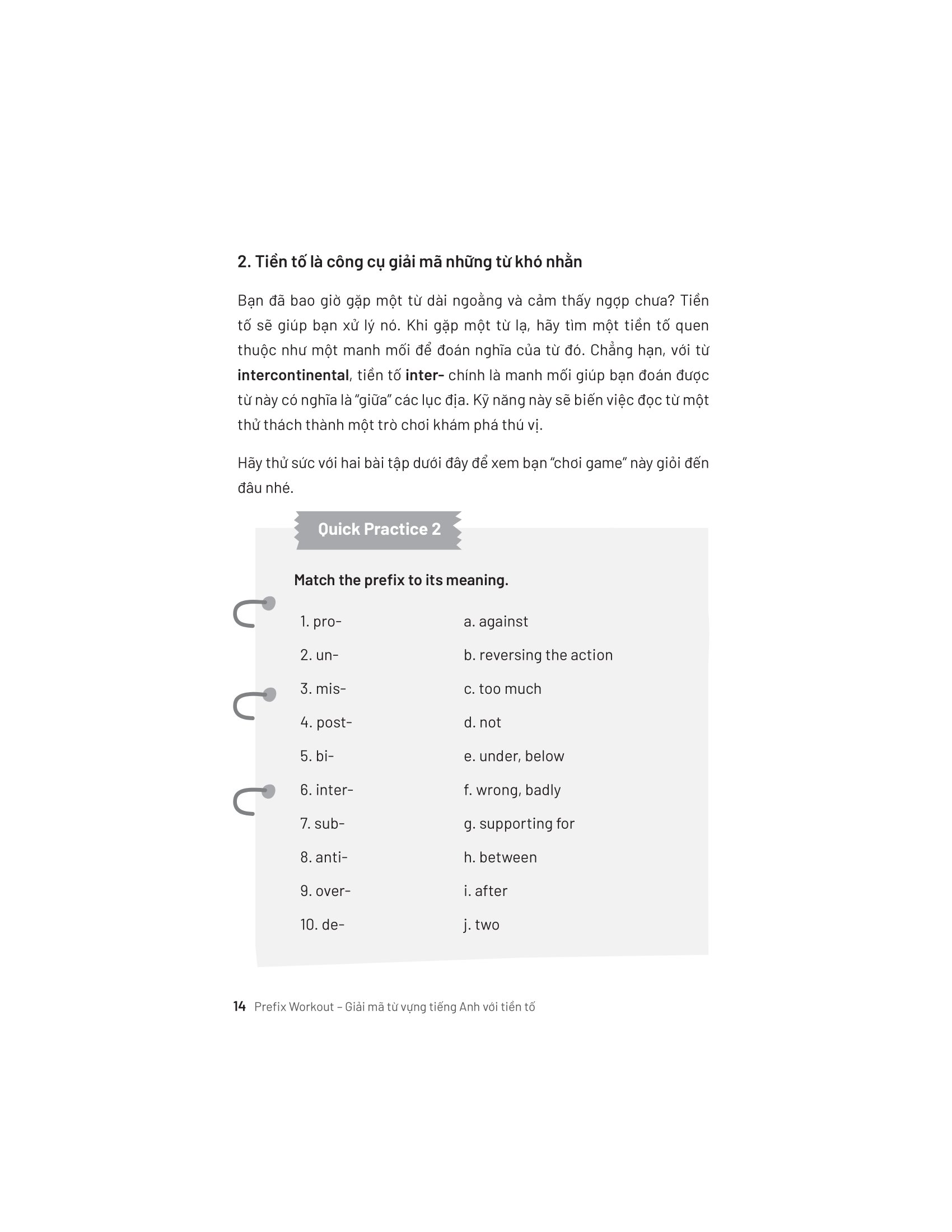 Prefix Workout - Giải Mã Từ Vựng Tiếng Anh Với Tiền Tố - Ảnh 12