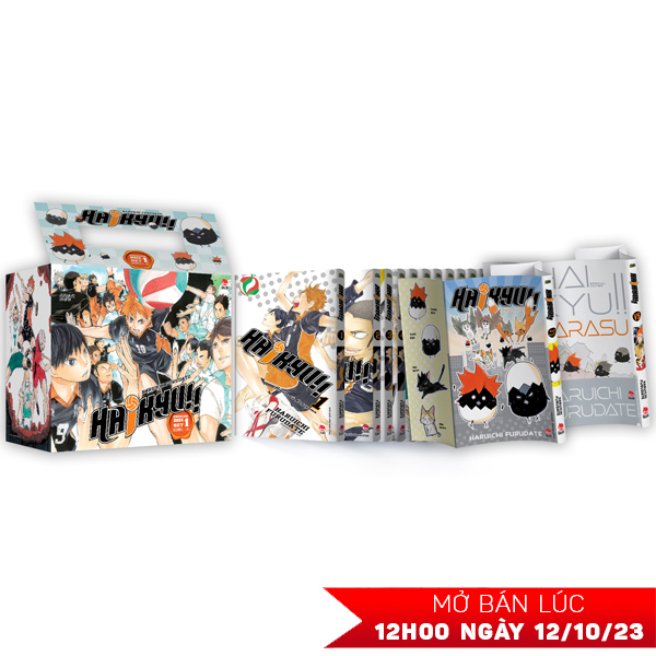 Premium Boxset Haikyu!! - Tap - 1 - 15 (Bo 15 Cuon) - Tang Kem Bia Ao Hieu Ung UV + Bia Ao Hieu Ung Metalize - Ảnh 3