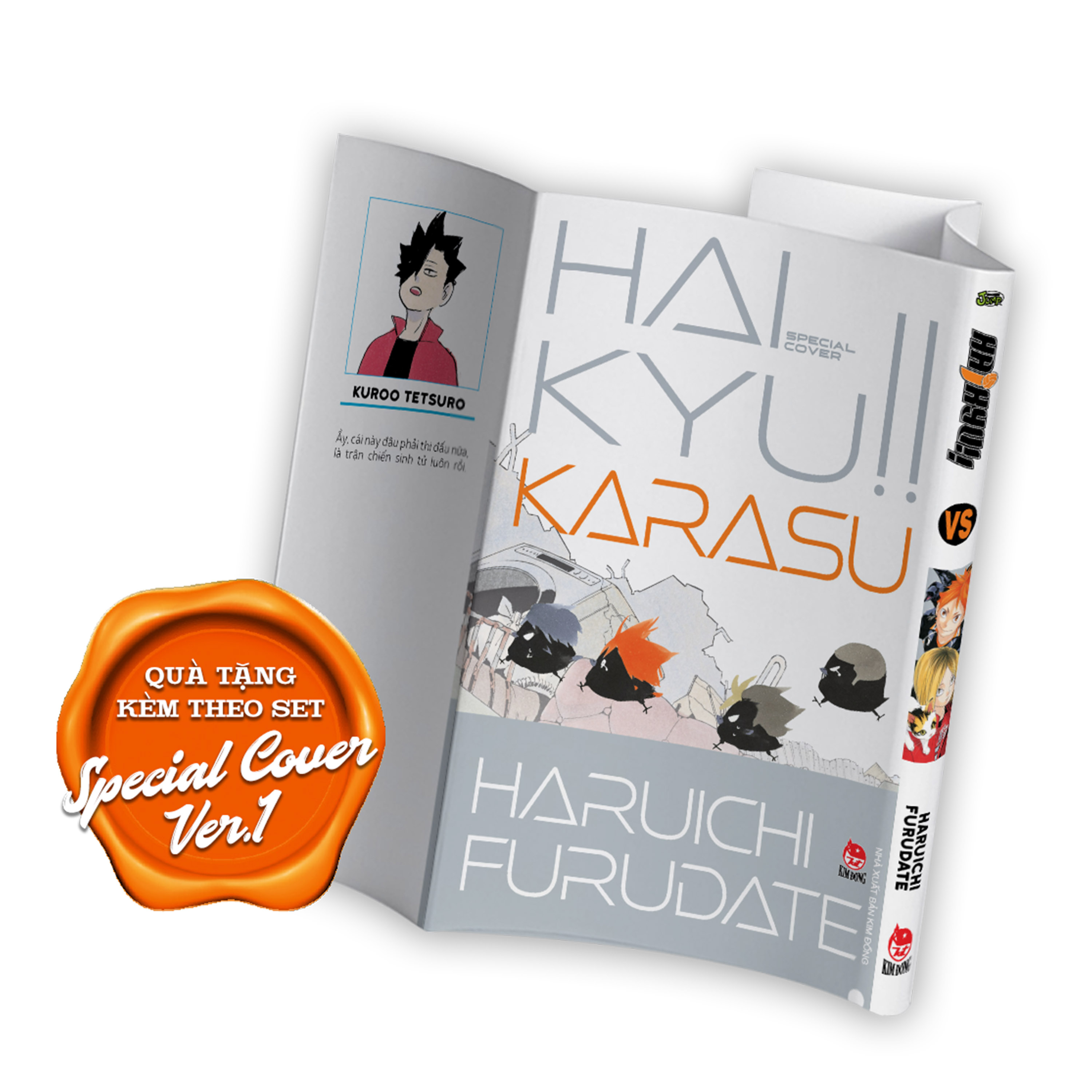 Premium Boxset Haikyu!! - Tap - 1 - 15 (Bo 15 Cuon) - Tang Kem Bia Ao Hieu Ung UV + Bia Ao Hieu Ung Metalize - Ảnh 8