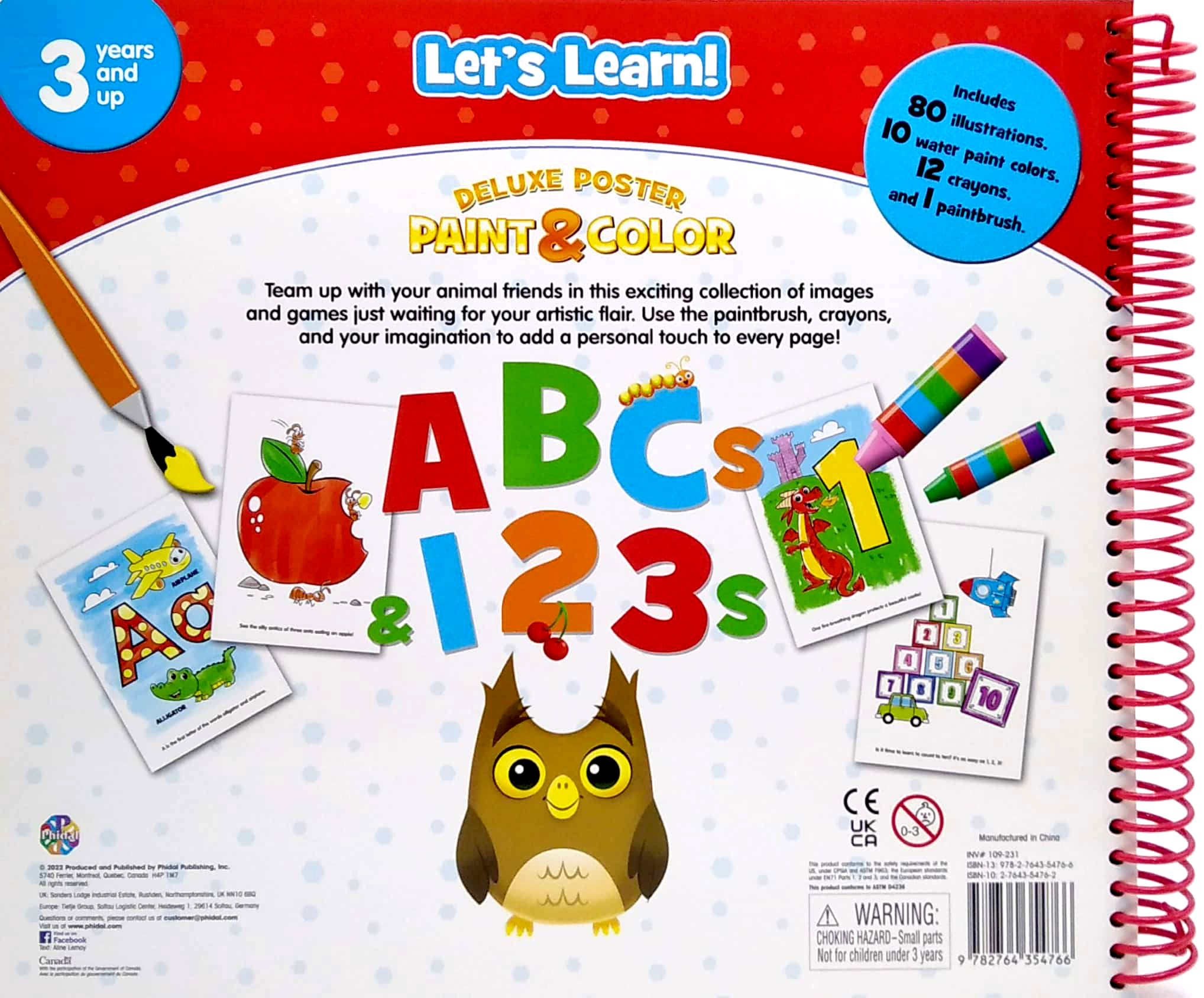 preschool abc/123 deluxe poster paint & color - Ảnh 6