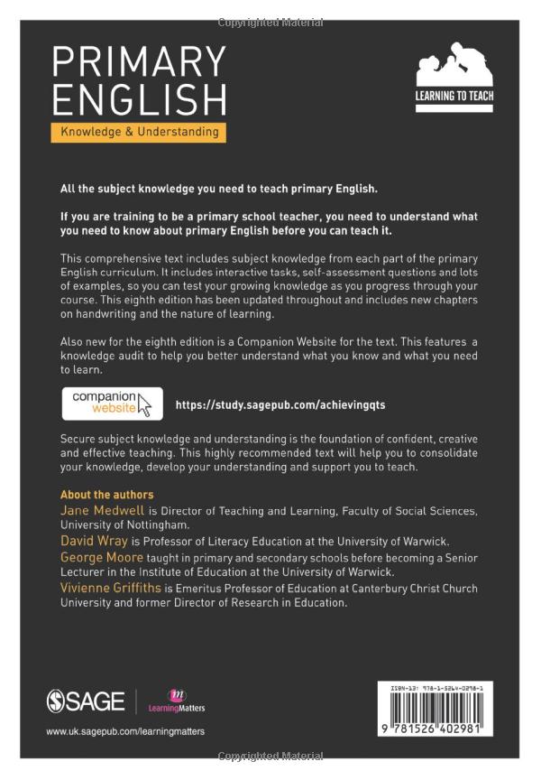 primary english: knowledge and understanding (achieving qts series) - Ảnh 15