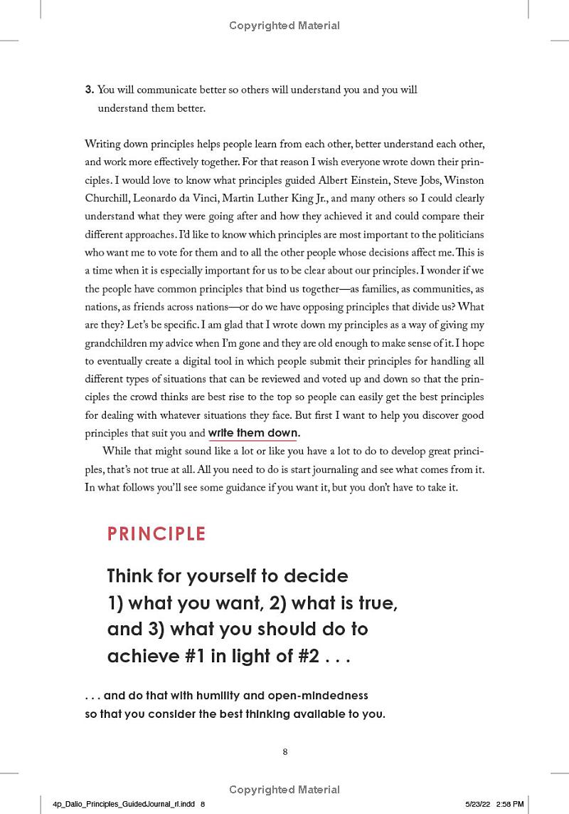 principles: your guided journal (create your own principles to get the work and life you want) - Ảnh 8