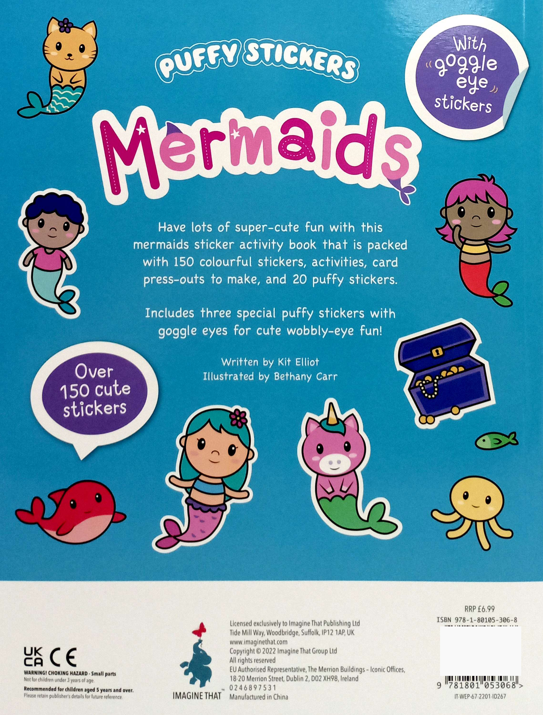 puffy sticker - mermaids - Ảnh 6