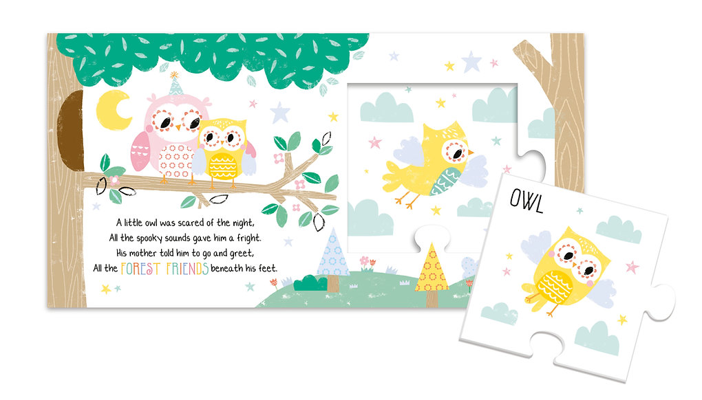 pull out jigsaw book - forest friends - Ảnh 3