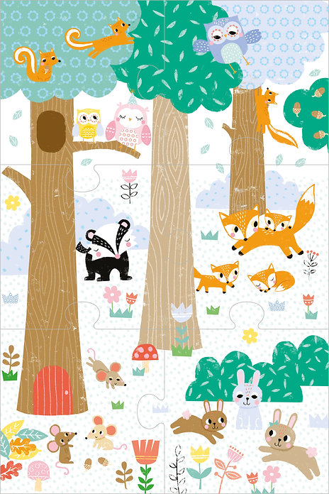 pull out jigsaw book - forest friends - Ảnh 4