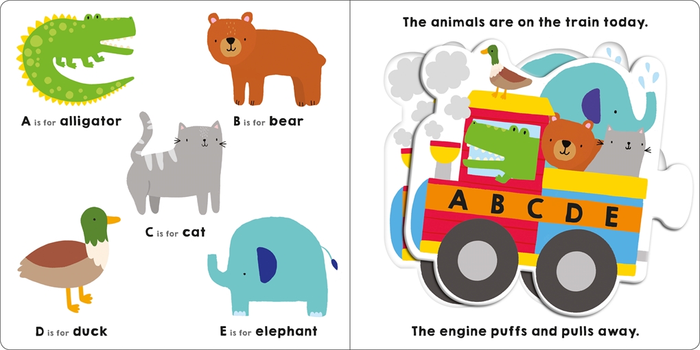 puzzle and play: alphabet train: a press-out puzzle book! - Ảnh 4