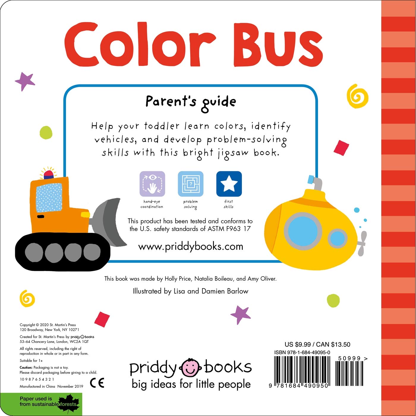 puzzle and play: color bus: a press-out puzzle book! - Ảnh 5