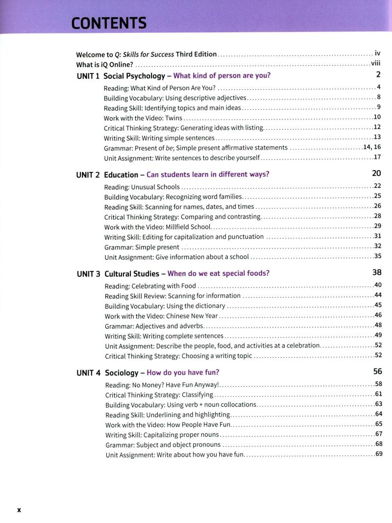 q: skills for success: intro level: reading and writing student book with iq online practice - 3rd edition - Ảnh 3