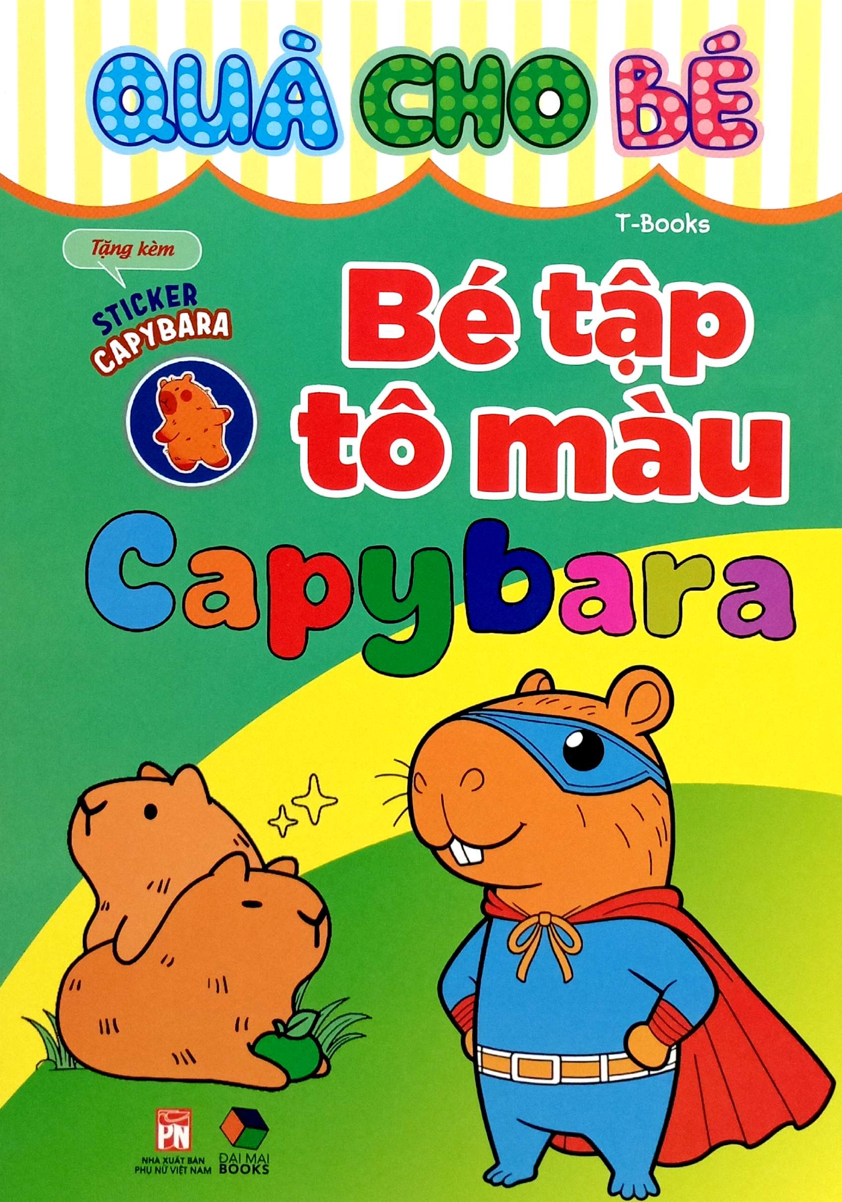 quà cho bé - bé tập tô màu capybara - Ảnh 2
