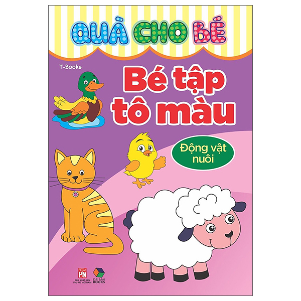quà cho bé - bé tập tô màu - động vật nuôi