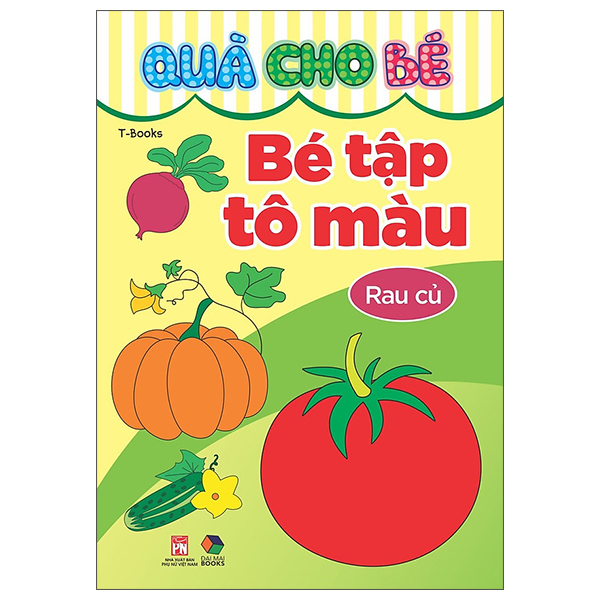 quà cho bé - bé tập tô màu - rau củ