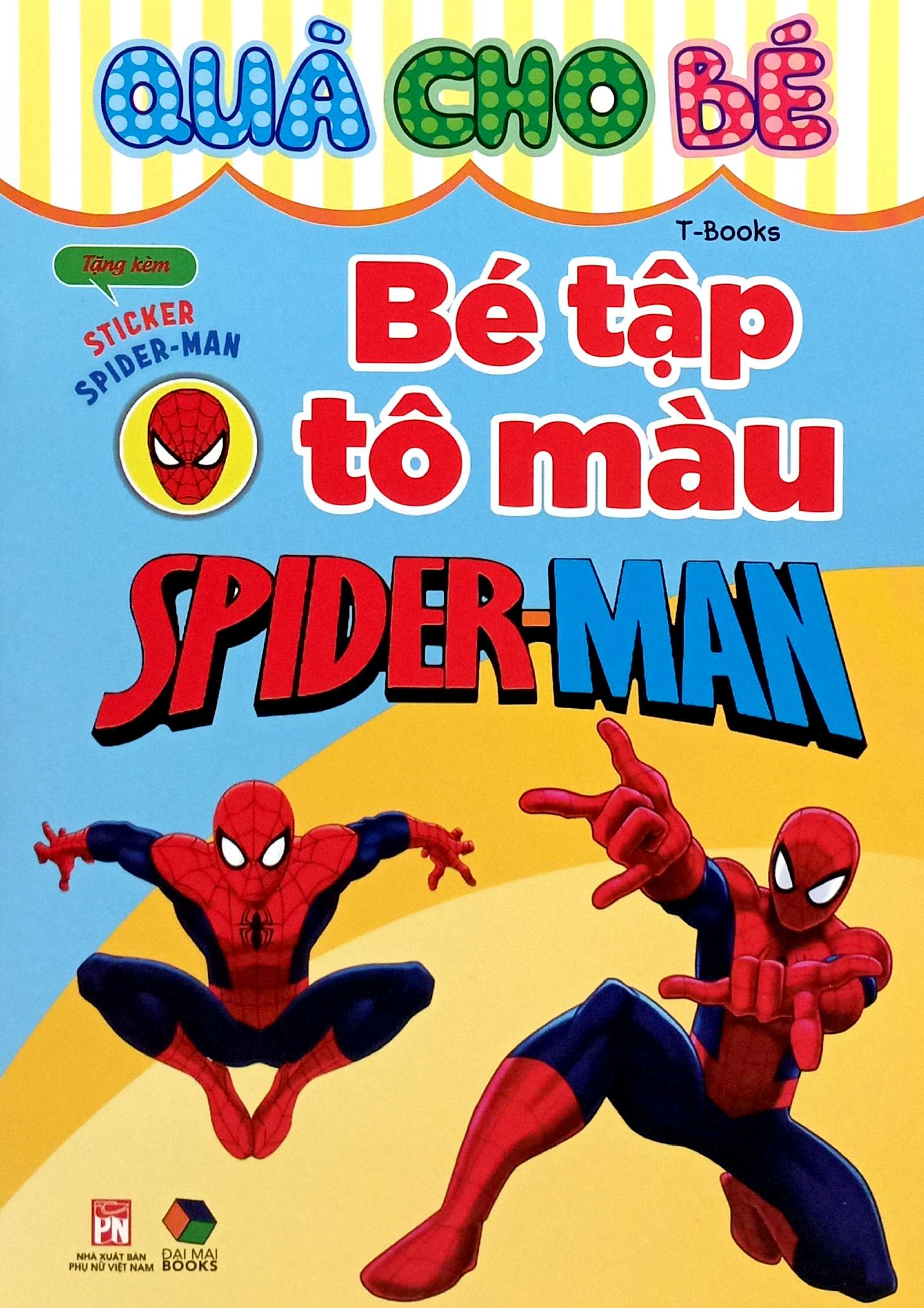 quà cho bé - bé tập tô màu spider-man - Ảnh 2