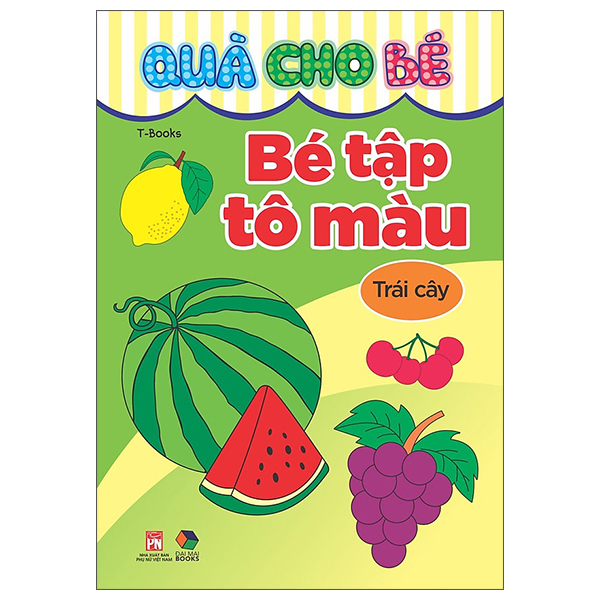 quà cho bé - bé tập tô màu - trái cây