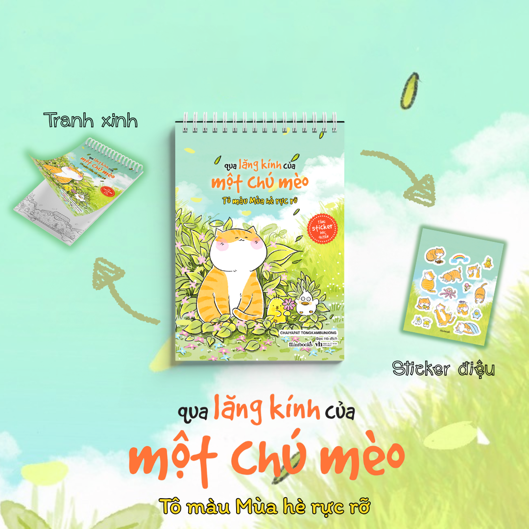 Qua Lăng Kính Của Một Chú Mèo - Tô Màu Mùa Hè Rực Rỡ - Tặng Kèm Set Sticker - Ảnh 2