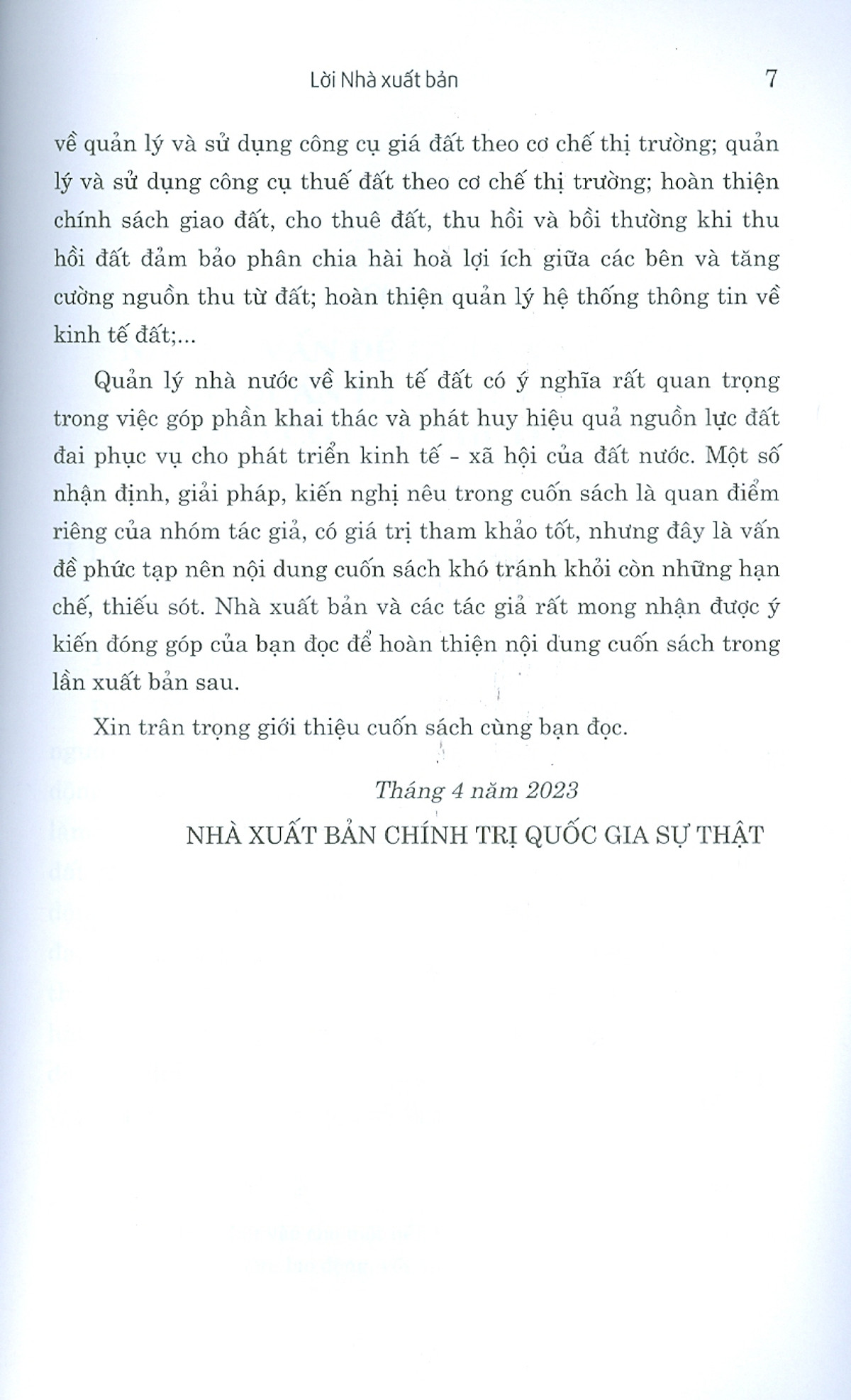 quản lý nhà nước về kinh tế đất theo cơ chế thị trường ở việt nam (sách chuyên khảo) - Ảnh 5
