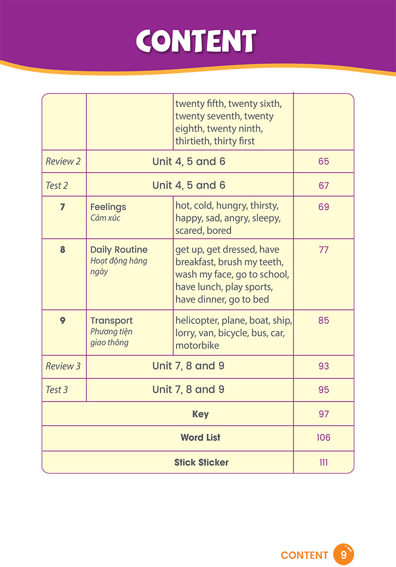 quick quick học nhanh toàn diện từ vựng tiếng anh theo chủ đề lớp 3 - Ảnh 7