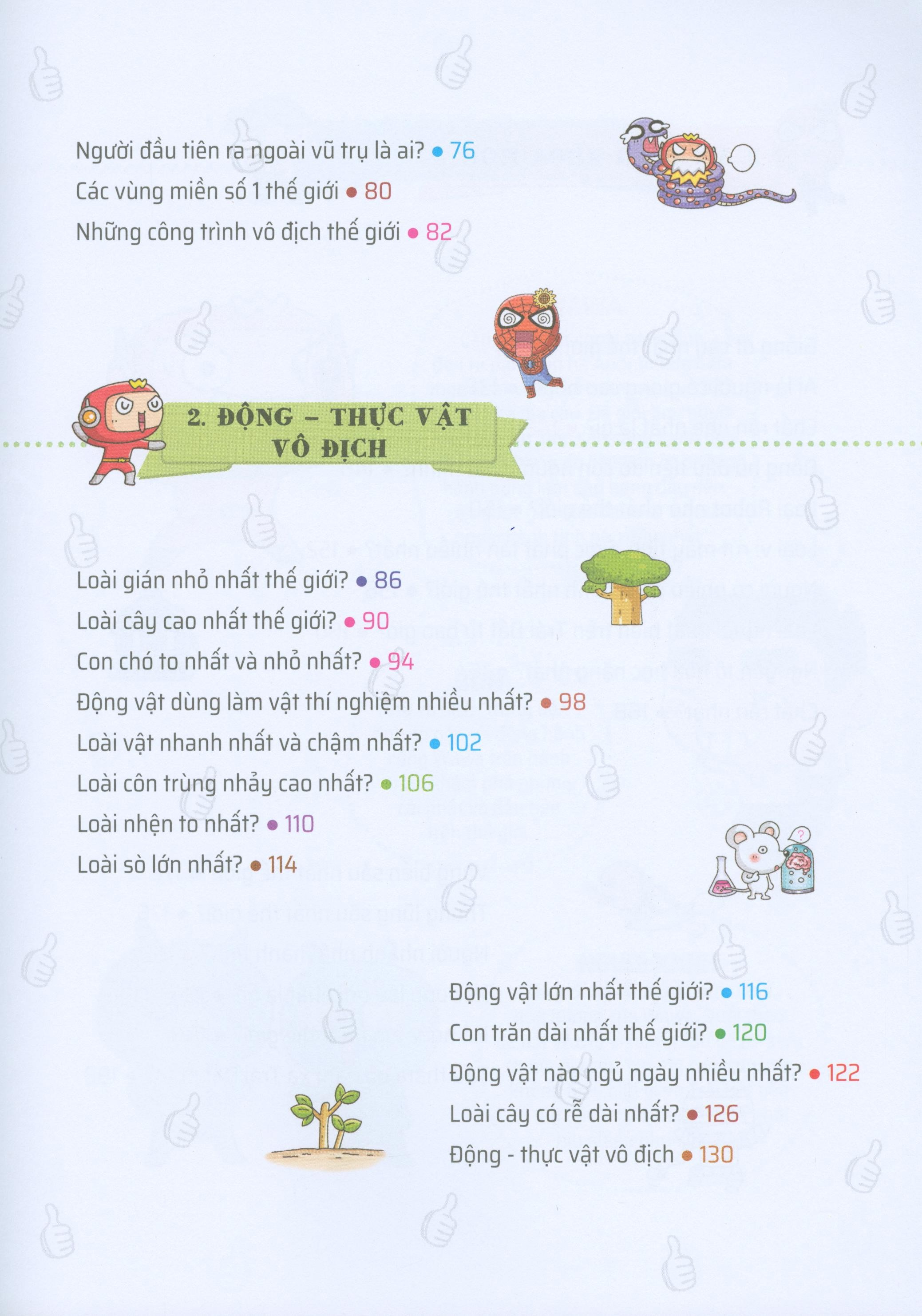 quiz! khoa học kì thú - những cái nhất và đầu tiên trên thế giới (tái bản 2020) - Ảnh 6