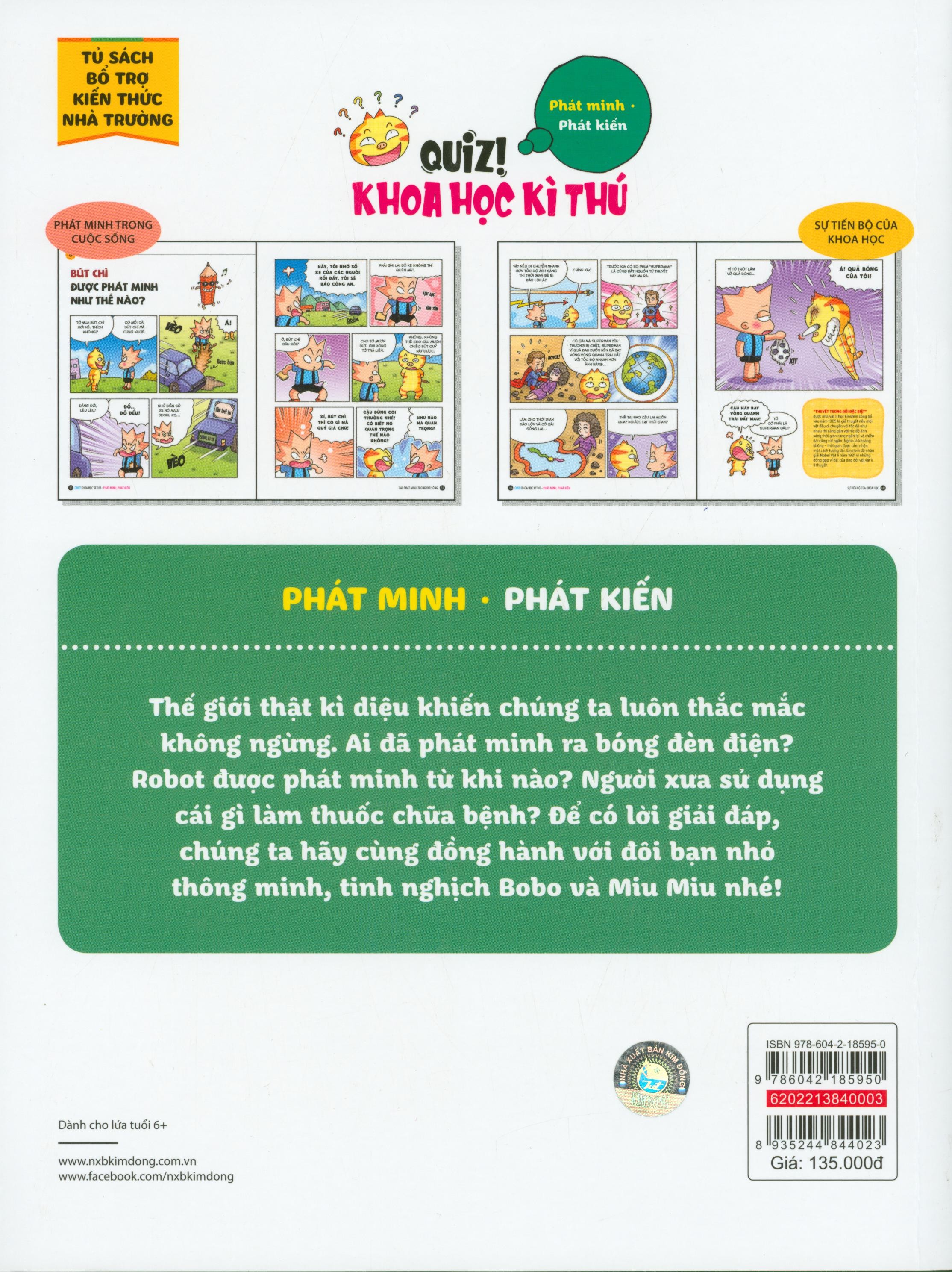 quiz! khoa học kì thú - phát minh phát kiến (tái bản 2020) - Ảnh 9