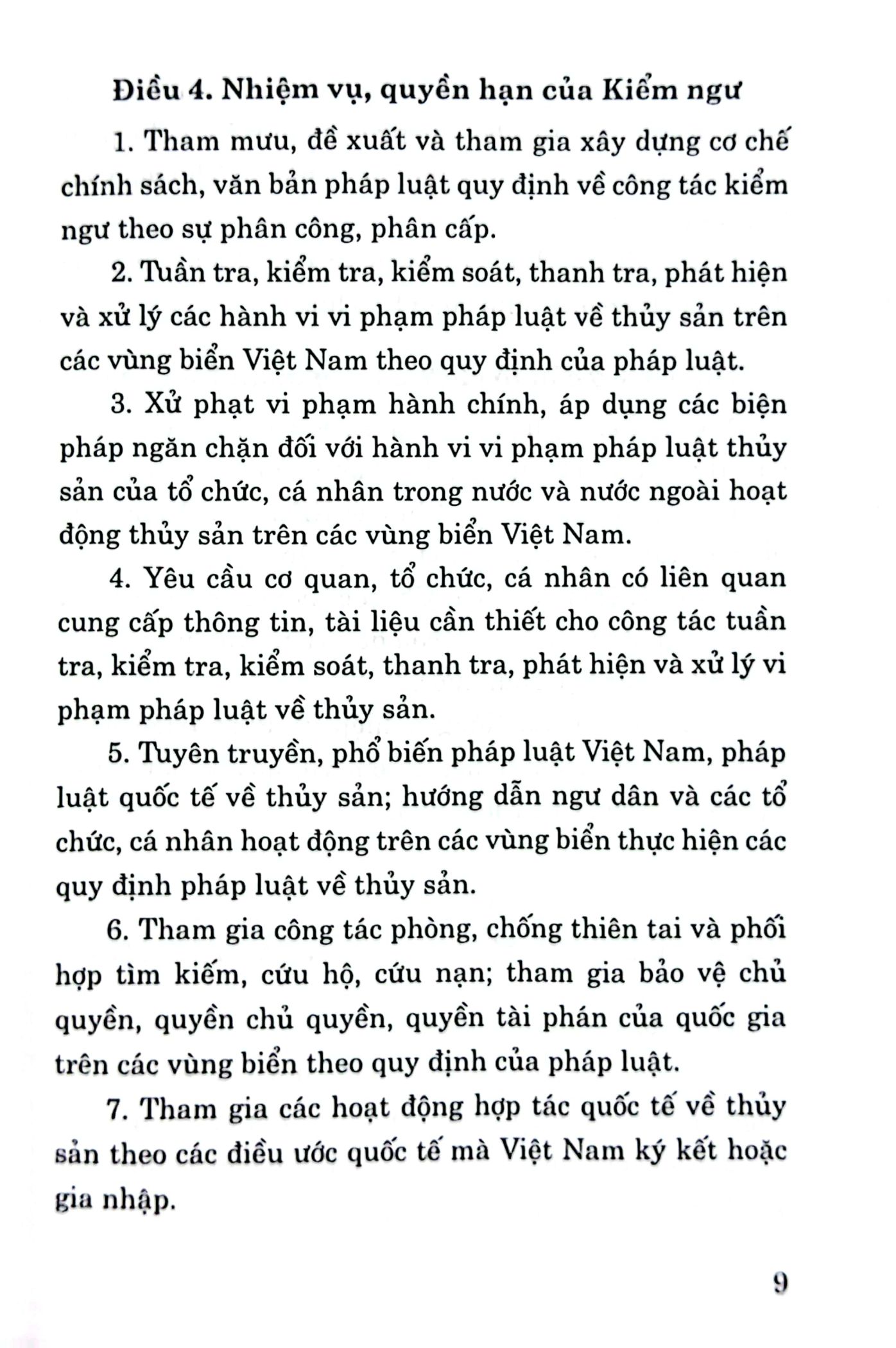 quy định pháp luật về tổ chức và hoạt động của kiểm ngư - Ảnh 5