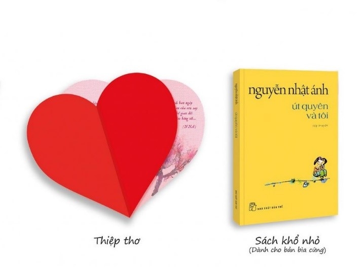 ra bờ suối ngắm hoa kèn hồng - bìa cứng - tặng kèm bookmark bồi hai mặt + thiệp trái tim in bài thơ của tác giả + phiên bản khổ nhỏ sách út quyên và tôi - Ảnh 4