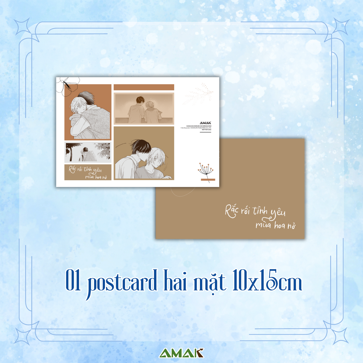 rắc rối tình yêu mùa hoa nở - tặng kèm postcard hai mặt + standee giấy bế hình + clearcard - Ảnh 4
