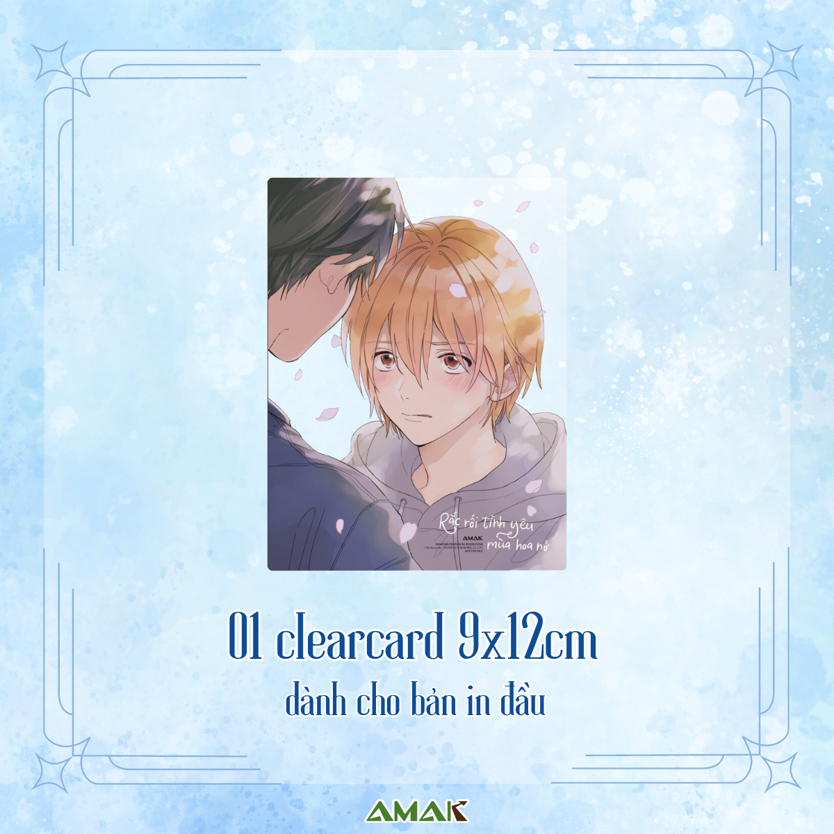 rắc rối tình yêu mùa hoa nở - tặng kèm postcard hai mặt + standee giấy bế hình + clearcard - Ảnh 6