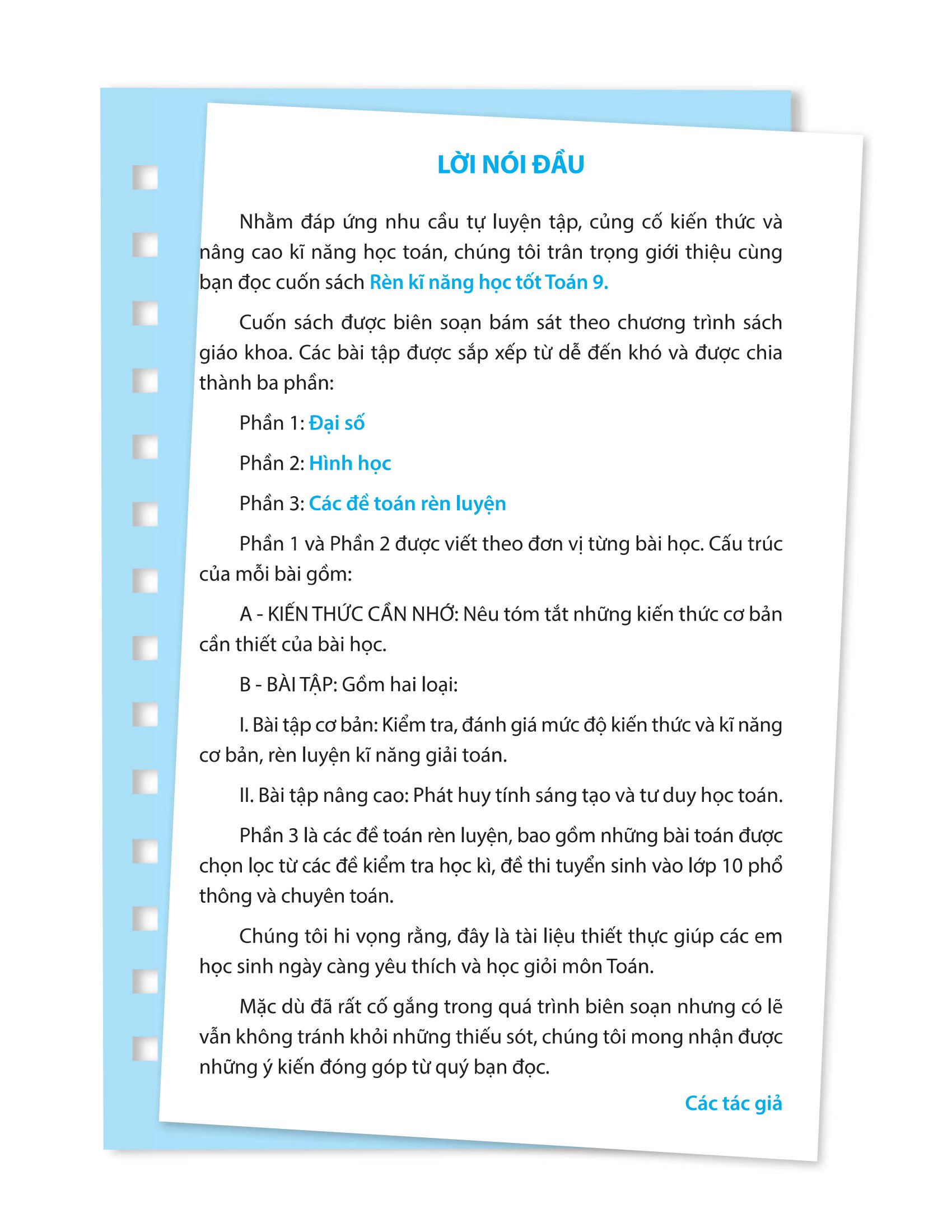 rèn kĩ năng học tốt toán 9 (tái bản) - Ảnh 3