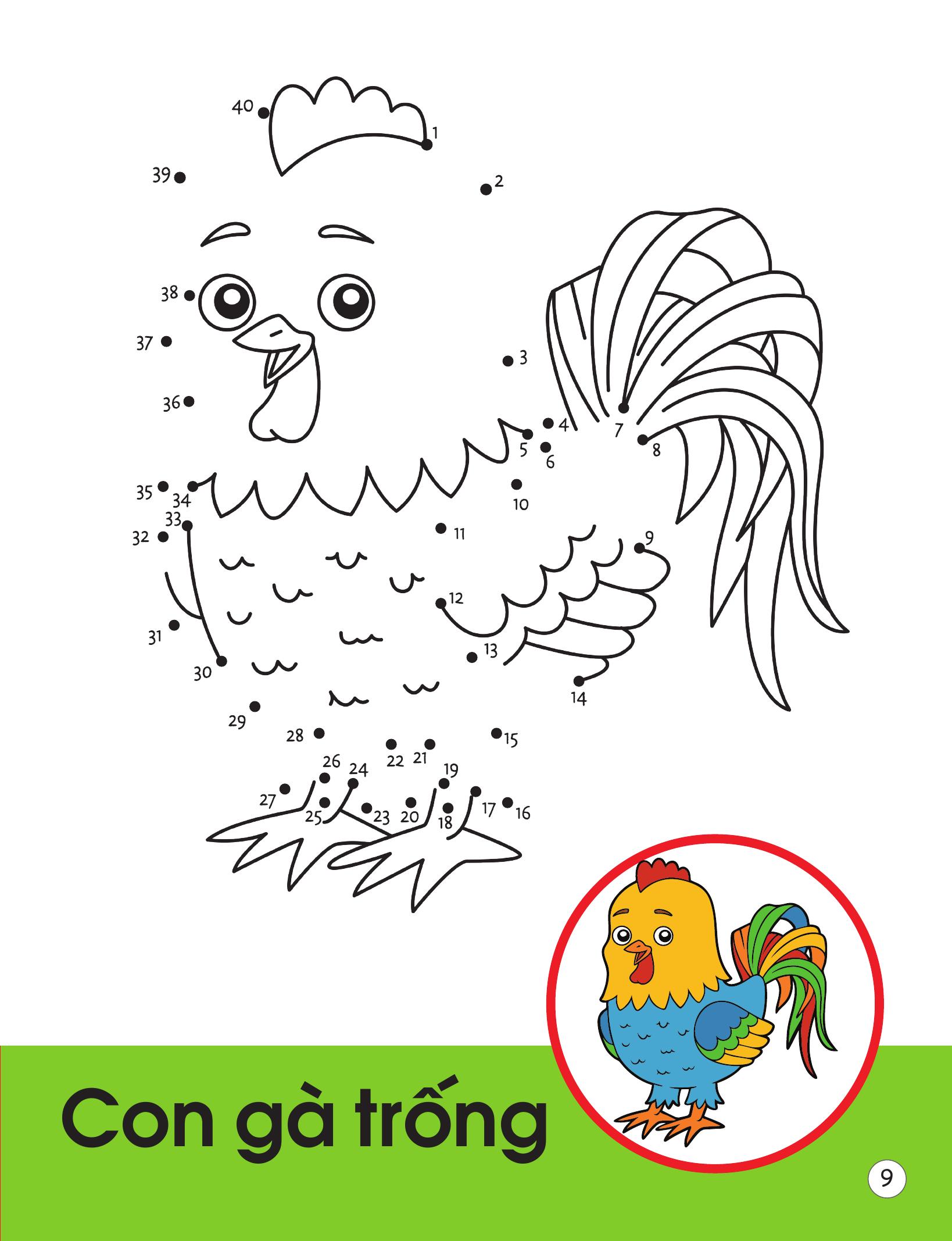 Rèn Luyện Kỹ Năng Cầm Bút Cho Trẻ - Nối Số Và Tô Màu - Ảnh 11