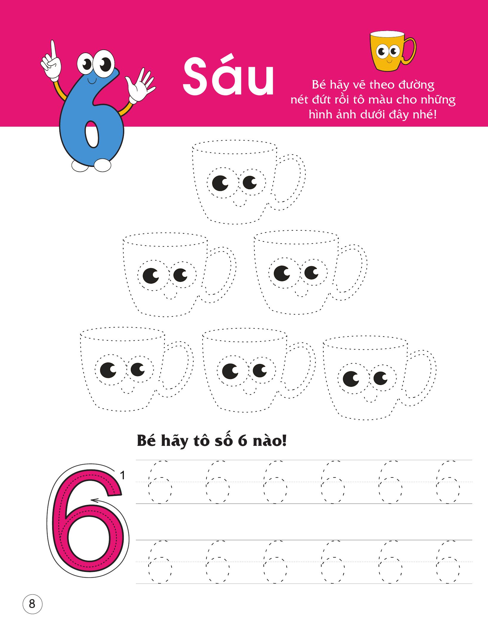 Rèn Luyện Kỹ Năng Cầm Bút Cho Trẻ - Tô Nét Số Đếm - Ảnh 10