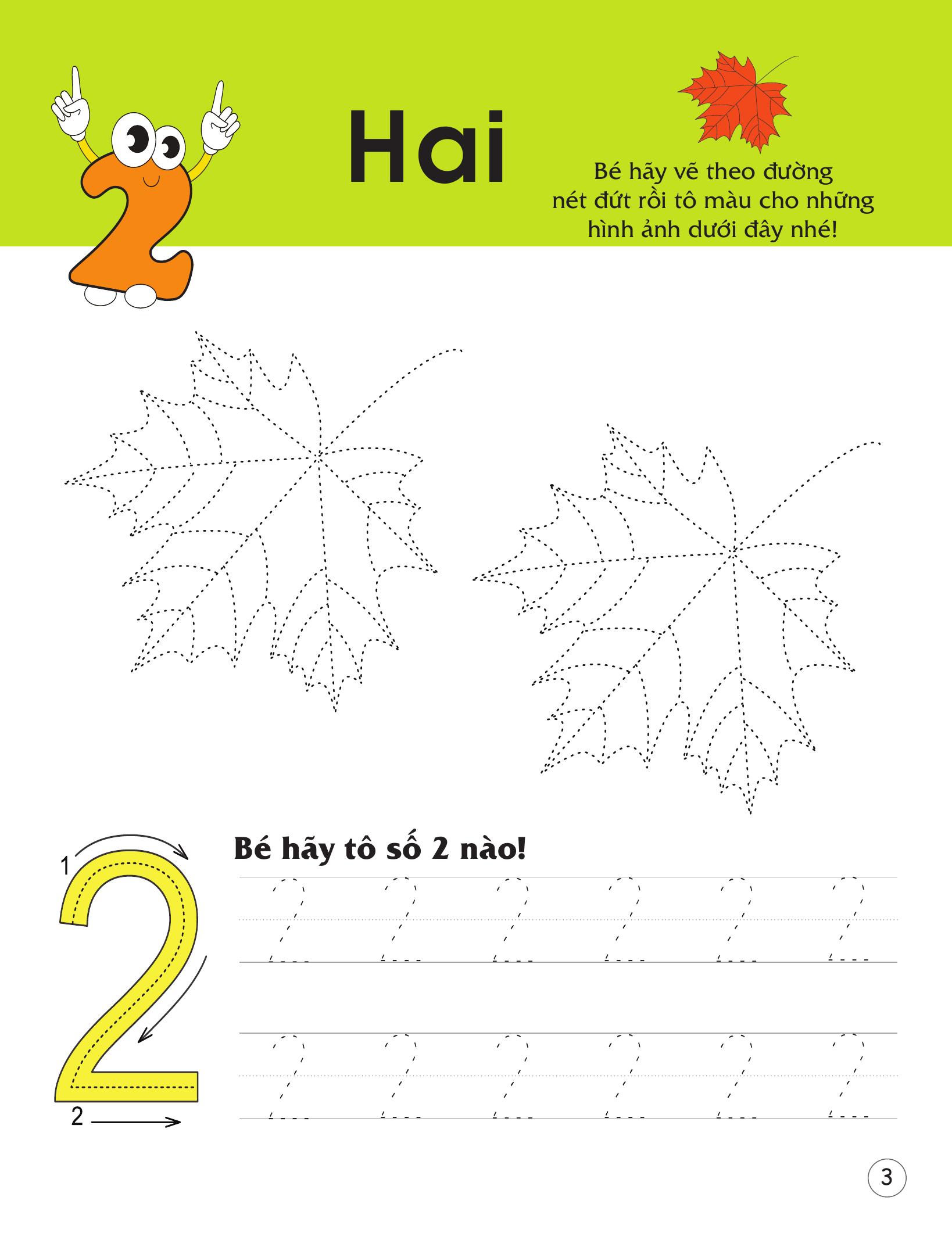 Rèn Luyện Kỹ Năng Cầm Bút Cho Trẻ - Tô Nét Số Đếm - Ảnh 5