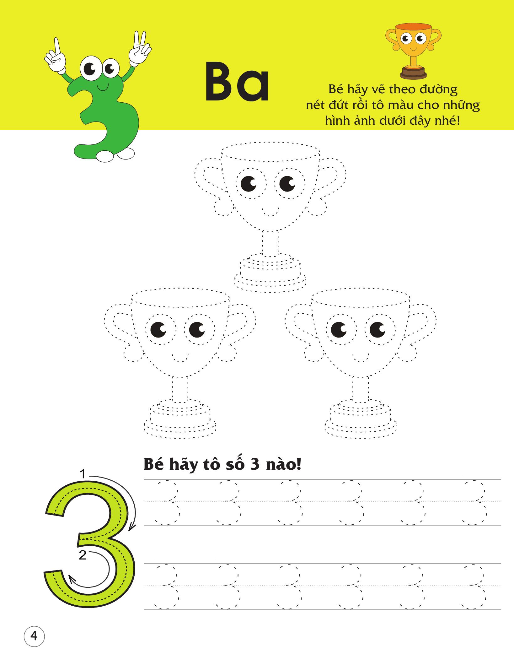 Rèn Luyện Kỹ Năng Cầm Bút Cho Trẻ - Tô Nét Số Đếm - Ảnh 6